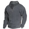 Sweats A Capuche Et Sweat-Shirts LITB | Homme Sweat Shirt Sweat-Shirt Quart De Fermeture Eclair Demi Fermeture Eclair Plein Sport & Loisir Du Quotidien Vacances Vetement De Rue Basique