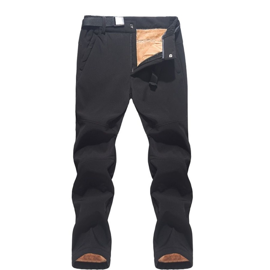 Bas Pour Hommes LITB | Homme Sherpa Pantalon Cargo Pantalon En Molleton Pantalons A Coquille Souple Pantalons De Randonnee Poche Plein Etanche Confort Exterieur Du Quotidien Sortie Mode Decontractees Vert Veronese