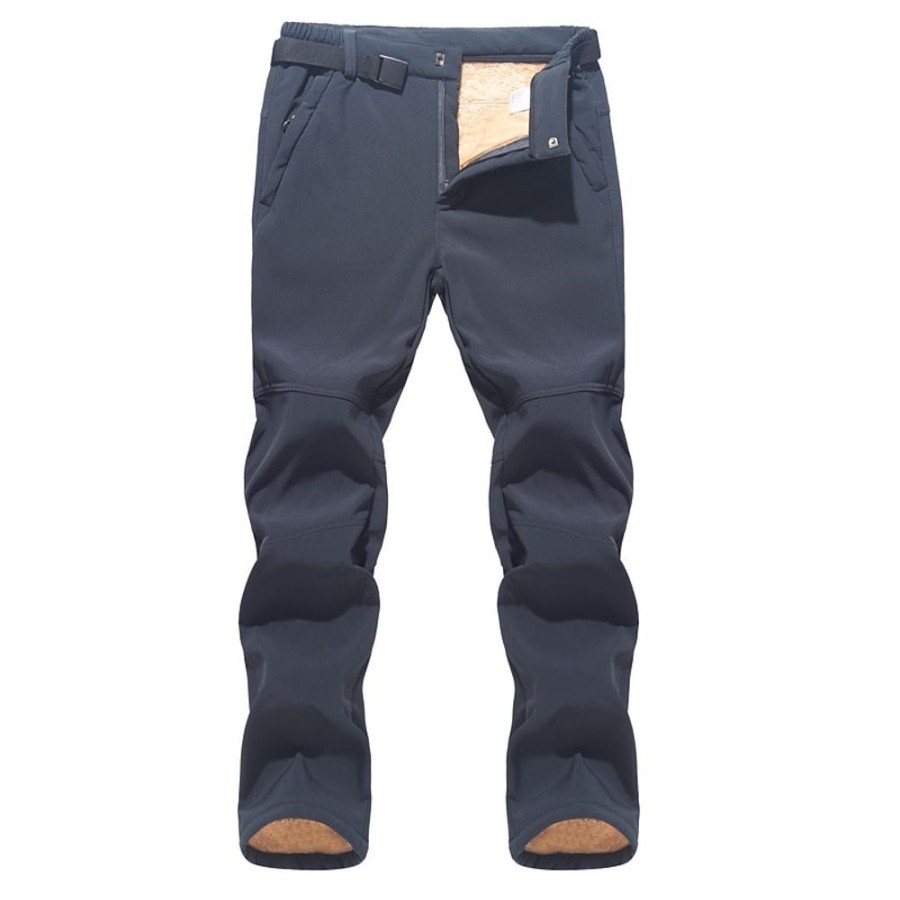 Bas Pour Hommes LITB | Homme Sherpa Pantalon Cargo Pantalon En Molleton Pantalons A Coquille Souple Pantalons De Randonnee Poche Plein Etanche Confort Exterieur Du Quotidien Sortie Mode Decontractees Vert Veronese