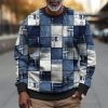 Sweats A Capuche Et Sweat-Shirts LITB | Graphic Plaid Homme Du Quotidien 3D Effet Sweat A Capuche Vacances Sortie Vetement De Rue Sweats Roi Col Ras Du Cou Imprimer Printemps & Automne Designer Sweat A Capuche