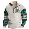 Sweats A Capuche Et Sweat-Shirts LITB | Capteur De Reves Sweat A Capuche Graphique Pour Hommes Bloc De Couleur Animal Quotidien Ethnique Decontracte Impression 3D Sweat Zippe Vacances Sorties Sweat-Shirts Chevaux Fonces