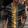 T-Shirts Et Debardeurs Pour Hommes LITB | Graphic Bloc De Couleur Mode Design Decontractees Homme 3D Effet Chemise Henley Shirt T-Shirt Gaufre Sport Exterieur Vacances Festival T-Shirt Manche Longue Henley Chemise Printemps