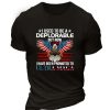 T-Shirts Et Debardeurs Pour Hommes LITB | Aigle Drapeau National T Shirt Tee Homme Graphique Melange De Coton Chemise Sportif Classique Chemise Manche Courte T-Shirt Confortable Sport Exterieur Vacances Ete