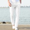 Bas Pour Hommes LITB | Homme Pantalon En Lin Pantalon De Plage M L Xl