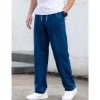 Bas Pour Hommes LITB | Homme Pantalon Pantalon De Survetement A Jambe Droite Pantalon Plisse Poche Cordon Taille Elastique Plein Confort Respirable Exterieur Du Quotidien Sortie 100% Coton Mode Decontractees