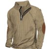 T-Shirts Et Debardeurs Pour Hommes LITB | Homme T Shirt Tee Chemise Henley Shirt T-Shirt Chemise A Manches Longues Bloc De Couleur Bande De Fosse Henley Plein Air Vacances Manche Longue Patchwork Vetement Tenue Mode Design Basique