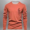 T-Shirts Et Debardeurs Pour Hommes LITB | Graphic Croix Mode Design Decontractees Homme 3D Effet T Shirt Tee Sport Exterieur Vacances Sortie T-Shirt Manche Longue Col Ras Du Cou Chemise Printemps & Automne Vetement Tenue S