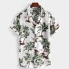 Chemises Pour Hommes LITB | Homme Chemise Chemise Hawaienne Graphic Cocotier Hawaiian Aloha Design Col Exterieur Plein Air Manche Courte Bouton Bas Vetement Tenue Hawaien Design