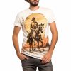 T-Shirts Et Debardeurs Pour Hommes LITB | Cowboy T Shirt Tee Homme Graphique Melange De Coton Chemise Retro Vintage Sportif Chemise Manche Courte T-Shirt Confortable Sport Exterieur Vacances Ete Vetements De Createurs De Mode S