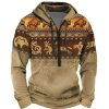 Sweats A Capuche Et Sweat-Shirts LITB | Graphic Tribal Homme Du Quotidien 3D Effet Sweat A Capuche Sport Exterieur Vacances Sortie Sweats A Capuche Manche Longue Capuche Poche Avant Printemps & Automne Designer Sweat A Capuche