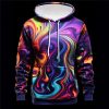 Sweats A Capuche Et Sweat-Shirts LITB | Graphic Abstrait Homme Mode 3D Effet Sweat A Capuche Sport Exterieur Vacances Vetement De Rue Sweats A Capuche Manche Longue Capuche Imprimer Poche Avant Printemps & Automne Designer