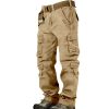 Bas Pour Hommes LITB | Homme Pantalon Cargo Pantalon Cargo Pantalons De Randonnee 8 Poches Plein Confort Respirable Exterieur Du Quotidien Sortie 100% Coton Mode Decontractees Camouflage