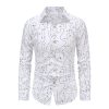 Chemises Pour Hommes LITB | Homme Chemise Graphic Col Classique Casual Du Quotidien Manche Longue Vetement Tenue Simple Blanche