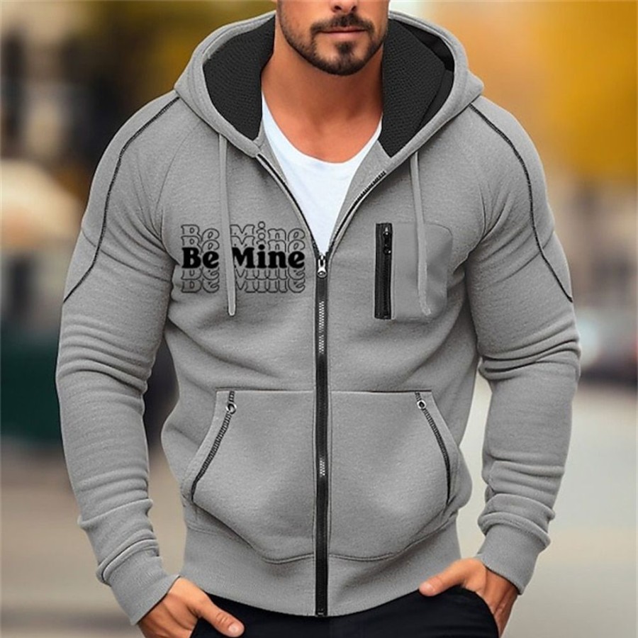 Sweats A Capuche Et Sweat-Shirts LITB | Lettre Imprimes Photos Homme Mode Sweat A Capuche Vacances Sortie Vetement De Rue Sweats A Capuche Manche Longue Capuche Imprimer Printemps & Automne Designer Sweat A Capuche