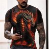 T-Shirts Et Debardeurs Pour Hommes LITB | Animal Dragon Design Decontractees Homme 3D Effet T Shirt Tee T-Shirt Graphique Exterieur Du Quotidien Vacances T-Shirt Manche Courte Col Ras Du Cou Chemise Printemps Ete Vetement