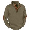 Sweats A Capuche Et Sweat-Shirts LITB | Homme Sweat Shirt Bloc De Couleur Patchwork Poche Sport & Loisir Du Quotidien Vacances Velours Cotele Vetement De Rue Decontractees Polaire Fine Automne Hiver Vetement