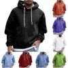 Sweats A Capuche Et Sweat-Shirts LITB | Homme Sweat A Capuche Sweat A Capuche En Molleton Capuche Plein Poche Sport & Loisir Du Quotidien Vacances Vetement De Rue Frais Decontractees Automne Hiver Vetement Tenue