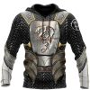 Sweats A Capuche Et Sweat-Shirts LITB | Homme Sweat A Capuche Capuche Imprimes Photos Armure Viking Imprimer Du Quotidien Des Sports 3D Effet Basique Vetement De Rue Design Printemps & Automne Vetement Tenue Pulls Capuche Pulls Noir