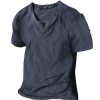 T-Shirts Et Debardeurs Pour Hommes LITB | Homme Chemise Henley Shirt T-Shirt Plein Henley Plein Air Vacances Manche Courte Bouton Bas Vetement Tenue Design Basique Moderne Contemporain