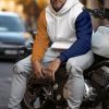 Sweats A Capuche Et Sweat-Shirts LITB | Homme Sweat A Capuche Capuche Bloc De Couleur Patchwork Sport & Loisir Du Quotidien Vacances Vetement De Rue Frais Decontractees Automne Hiver Vetement Tenue Pulls Capuche Pulls Molletonnes Blanche