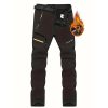 Bas Pour Hommes LITB | Homme Pantalon Cargo Pantalon Cargo Pantalons A Coquille Souple Pantalon Tactique Pantalons De Randonnee Taille Elastique Multi Poche Jambe Droite Plein Chaud Vestimentaire Casual Du Quotidien