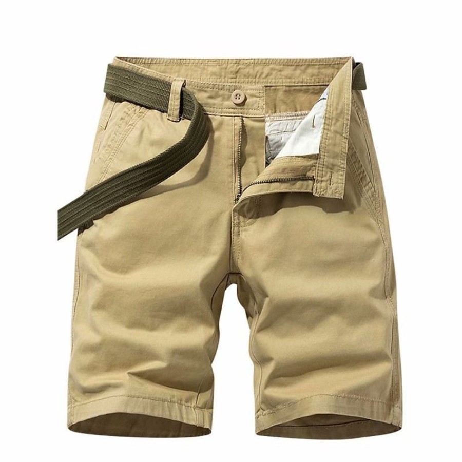 Bas Pour Hommes LITB | Homme Short Chino Bermuda Short De Travail Poche Plein Confort Respirable Longueur Genou Exterieur Casual Du Quotidien Serge Mode Vetement De Rue