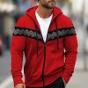 Sweats A Capuche Et Sweat-Shirts LITB | Homme Sweat A Capuche Sweat A Capuche Zippe Capuche Bloc De Couleur Patchwork Sport & Loisir Du Quotidien Vacances Vetement De Rue Frais Decontractees Printemps