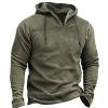 Sweats A Capuche Et Sweat-Shirts LITB | Homme Sweat A Capuche Tactique Capuche Plein Patchwork Sport & Loisir Du Quotidien Vacances Vetement De Rue Frais Decontractees Printemps & Automne Vetement Tenue Pulls Capuche Pulls Vert Veronese