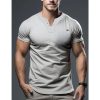 T-Shirts Et Debardeurs Pour Hommes LITB | Homme T Shirt Tee T-Shirt Plein Col V Plein Air Vacances Manches Courtes Vetement Tenue Mode Design Basique