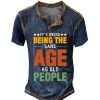 T-Shirts Et Debardeurs Pour Hommes LITB | Graphic Personnes Agees Mode Retro Vintage Classique Homme 3D Effet T Shirt Tee Chemise Henley Shirt Sport Exterieur Vacances Sortie T-Shirt Manche Courte Henley