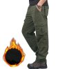 Bas Pour Hommes LITB | Homme Pantalon Cargo Pantalon En Molleton Pantalon De Travail Poche Multi Poche Taille Haute Couleur Pleine Vestimentaire Exterieur Mollet Exterieur Casual Classique Grand Et Grand Ample Vert