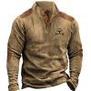 Sweats A Capuche Et Sweat-Shirts LITB | Bloc De Couleur Imprimes Photos Homme Du Quotidien 3D Effet Sweat Shirt Vacances Sortie Vetement De Rue Sweats Manche Longue Mao Patchwork Bouton Printemps & Automne Designer Sweat