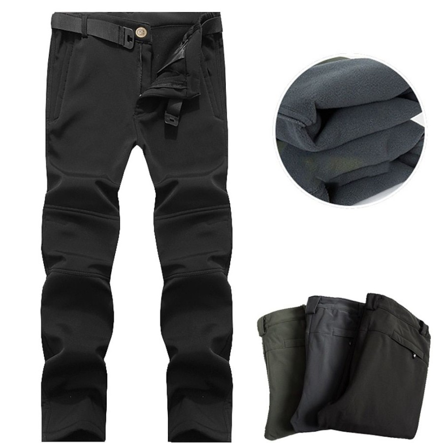 Bas Pour Hommes LITB | Homme Pantalon Cargo Pantalons A Coquille Souple Pantalons D Hiver Pantalons De Randonnee Poche Plein Confort Respirable Exterieur Du Quotidien Sortie Mode Decontractees