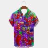 Chemises Pour Hommes LITB | Carnaval Crevettes Artistique Chemise Pour Hommes Vetements Quotidiens Sortir Week-End Automne / Automne Cou Ure Manches Courtes , S, M, L Chemise En Tissu Extensible Dans 4 Directions