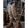 Bas Pour Hommes LITB | Homme Pantalon Cargo Pantalon Cargo Poche Plein Confort Respirable Exterieur Du Quotidien Sortie Mode Decontractees