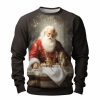 Sweats A Capuche Et Sweat-Shirts LITB | Graphique Pere Noel Mode Homme Impression 3D Pull Sweat Vacances Vacances Sweats Manches Longues Col Rond Imprime Printemps& Sweat A Capuche De Createur D Automne Noir