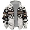 Sweats A Capuche Et Sweat-Shirts LITB | Tribal Imprimes Photos Homme Sportif 3D Effet Sweat A Capuche Zippe Vacances Vetement De Rue Sweats A Capuche Manche Longue Capuche Imprimer Poche Printemps & Automne Designer Sweat