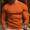 T-Shirts Et Debardeurs Pour Hommes LITB | Homme T Shirt Tee T-Shirt Chemise A Manches Longues Plein Col V Plein Air Vacances Manche Longue Vetement Tenue Mode Design Basique