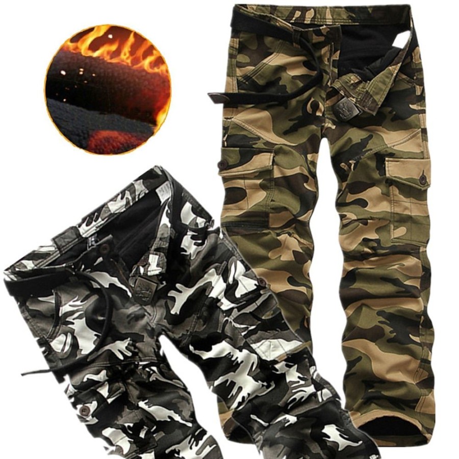 Bas Pour Hommes LITB | Homme Pantalon Cargo Pantalon Cargo Pantalons D Hiver Pantalon Camouflage Poche Camouflage Confort Respirable Exterieur Du Quotidien Sortie Mode Decontractees Bleu