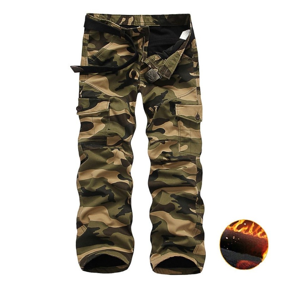 Bas Pour Hommes LITB | Homme Pantalon Cargo Pantalon Cargo Pantalons D Hiver Pantalon Camouflage Poche Camouflage Confort Respirable Exterieur Du Quotidien Sortie Mode Decontractees Bleu