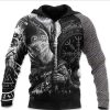 Sweats A Capuche Et Sweat-Shirts LITB | Imprimes Photos Viking Homme Du Quotidien 3D Effet Sweat Vacances Sortie Vetement De Rue Sweats A Capuche Manche Longue Capuche Imprimer Printemps & Automne Designer Sweat A Capuche