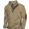 T-Shirts Et Debardeurs Pour Hommes LITB | Homme T Shirt Tee Chemise Henley Shirt T-Shirt Chemise A Manches Longues Bloc De Couleur Bande De Fosse Henley Plein Air Vacances Manche Longue Patchwork Vetement Tenue Mode Design Basique