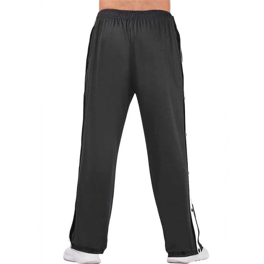 Bas Pour Hommes LITB | Pantalon De Basket-Ball Detachable Pour Hommes Pantalon De Survetement Decontracte Post-Operatoire Avec Boutons-Pression Fendus Avec Poches