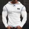 T-Shirts Et Debardeurs Pour Hommes LITB | Homme T Shirt Tee Chemise Gaufree T-Shirt Chemise A Manches Longues Manches Raglan Drapeau National Capuche Plein Air Vacances Manche Longue Vetement Tenue Mode Design Basique