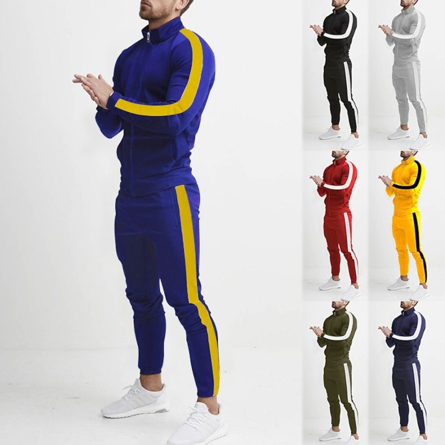 Sweats A Capuche Et Sweat-Shirts LITB | Homme Ensemble Survetement Survetement 2 Pieces Athletique Hiver Manche Longue Chaud Respirable Evacuation De L Humidite Aptitude Fonctionnement Le Jogging Tenue De Sport Tenues De Sport Bloc De