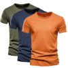 T-Shirts Et Debardeurs Pour Hommes LITB | Homme T Shirt Tee Essentiel Manche Courte Bleu