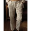 Bas Pour Hommes LITB | Homme Pantalon De Costume Pantalon Pantalon De Costume Poche Avant Jambe Droite Plaid Confort Entreprise Du Quotidien Vacances Mode Chic Et Moderne