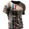 T-Shirts Et Debardeurs Pour Hommes LITB | Homme T Shirt Tee Basique Retro Vintage Classique Ete Manche Courte Graphic Raye Print Grande Taille Col Ras Du Cou Exterieur Du Quotidien Imprimer Vetements Basique Retro Vintage