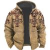 Sweats A Capuche Et Sweat-Shirts LITB | Tribal Imprimes Photos Homme Sportif 3D Effet Sweat A Capuche Zippe Vacances Vetement De Rue Sweats A Capuche Manche Longue Capuche Imprimer Poche Printemps & Automne Designer Sweat