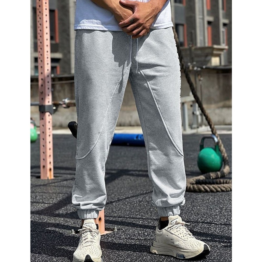 Bas Pour Hommes LITB | Homme Joggings Pantalon Jogging Pantalon Jogger Poche Cordon Taille Elastique Plein Confort Respirable Exterieur Du Quotidien Sortie Mode Decontractees